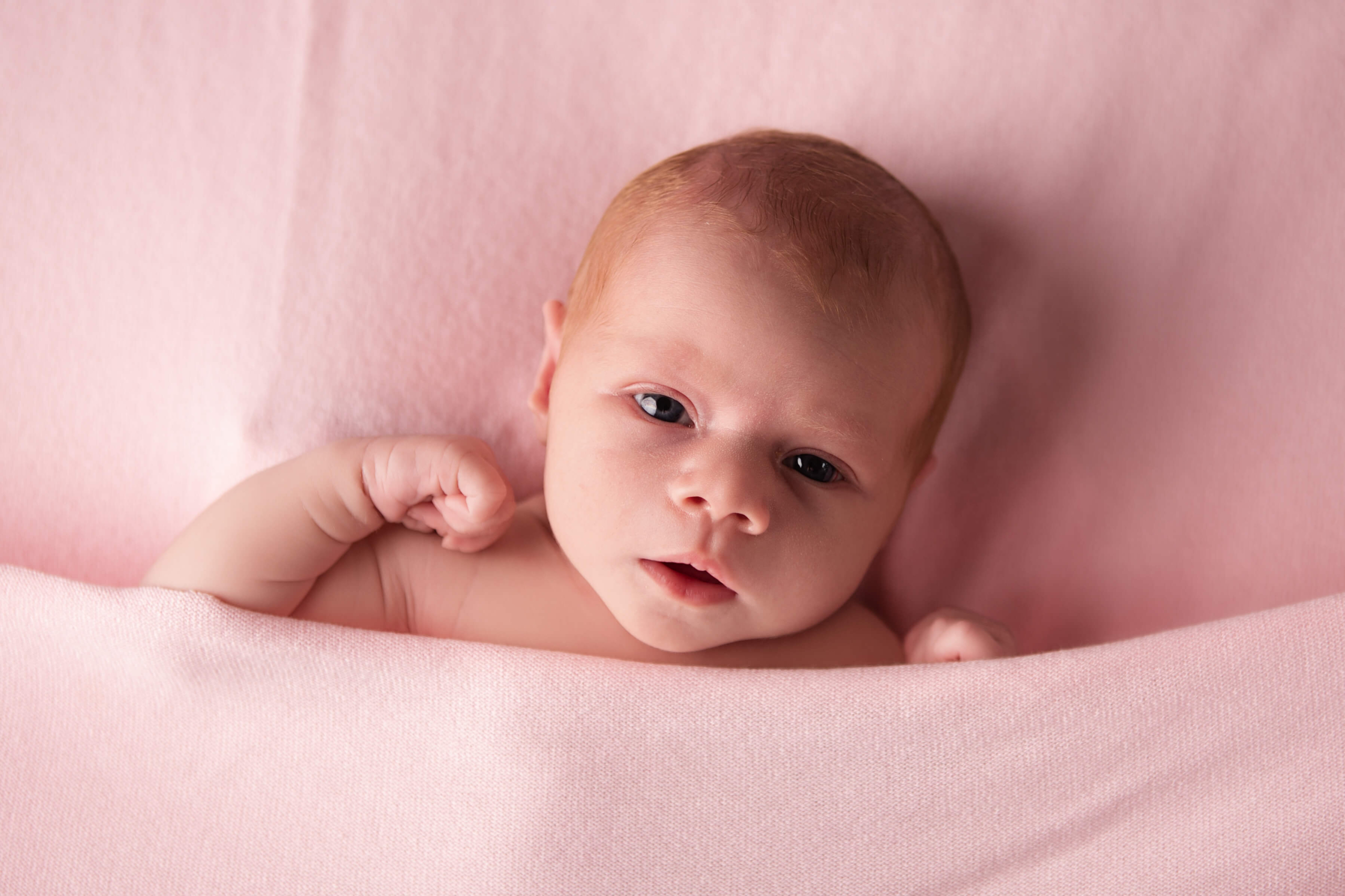 Awake newborn photo