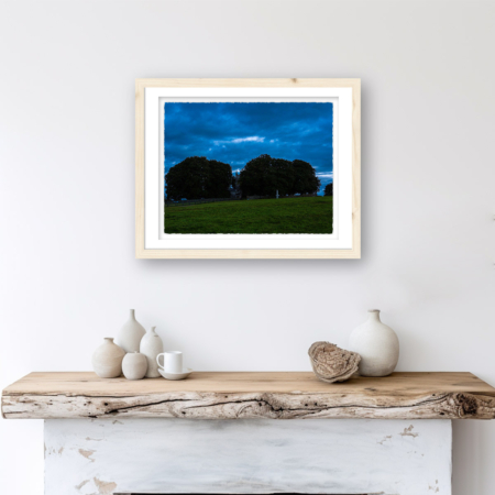 Framed print of the church at the Hill of Tara