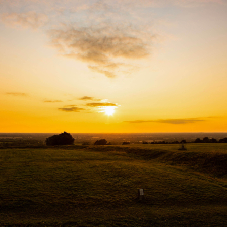 Golden sunset at the Hill of Tara