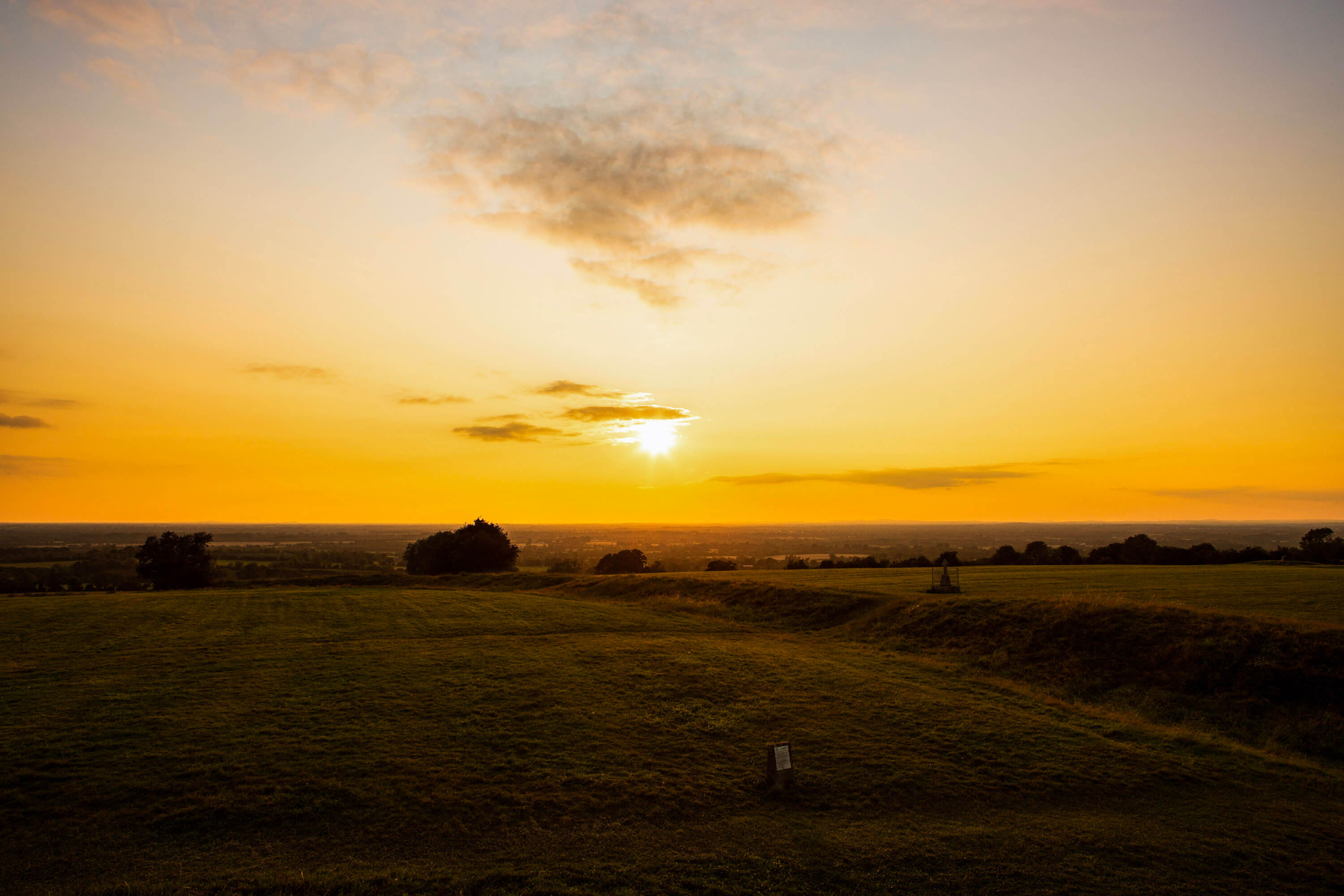 Golden sunset at the Hill of Tara