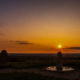 Sunset on the Hill of Tara monuments