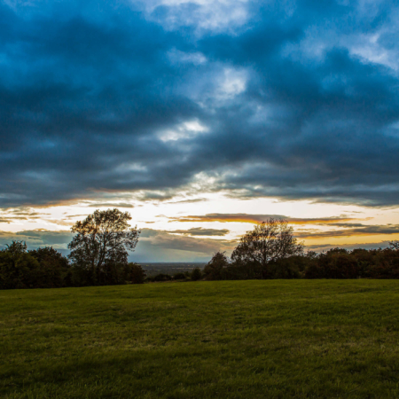 Hill of Tara view at sunset